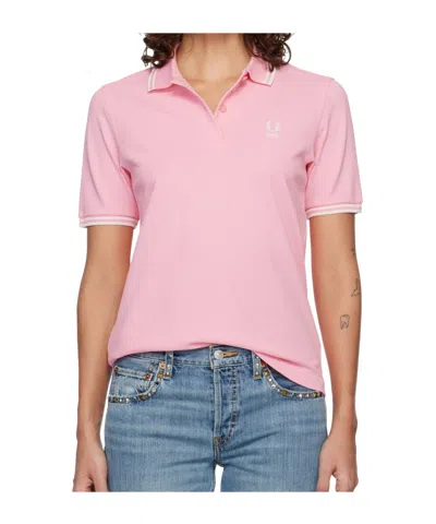 Comme Des Garçons Short-sleeved Polo Shirt In Pink