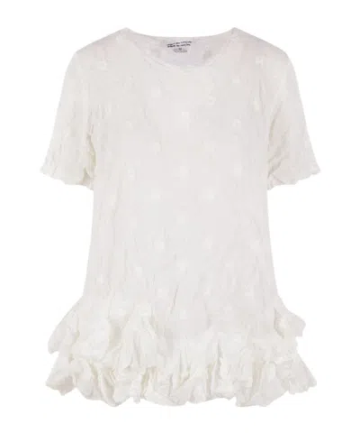 Comme Des Garçons Short-sleeved Top In Gray