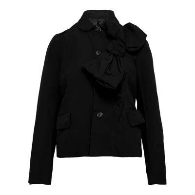 Comme Des Garçons Side Bowknot Jacket In Black