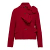 Comme Des Garçons Side Bowknot Jacket In Red