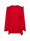Comme Des Garçons Side-slit Sweater In 레드