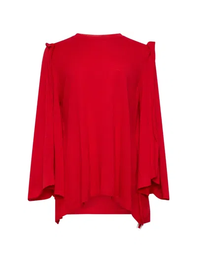 Comme Des Garçons Side-slit Sweater In 레드