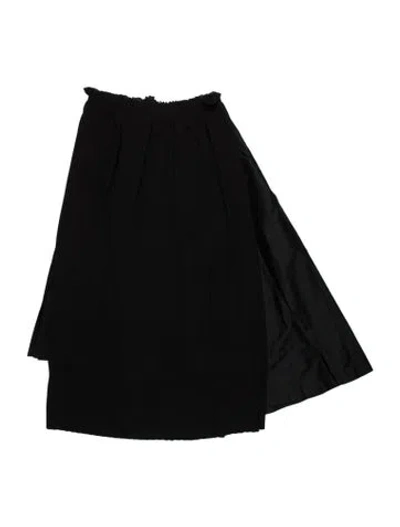 Pre-owned Comme Des Garçons Silk Long Skirt In Black