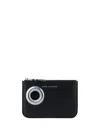 Comme Des Garçons Silver Eyelet Coin Purse In Black