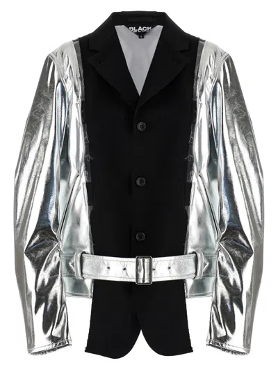COMME DES GARÇONS SILVER LAMINATED JACKET
