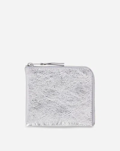 Comme Des Garçons Silver Line Zip Around Wallet Silver