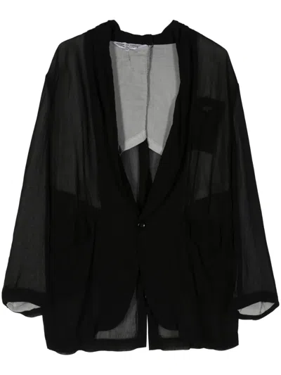 Comme Des Garçons Single-breasted Blazer In Black