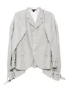 Comme Des Garçons Gray Wool Tropical Blazer In Grey