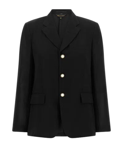 Comme Des Garçons Single Breasted Blazer In Multi