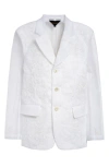 COMME DES GARÇONS COMME DES GARÇONS SINGLE BREASTED FLORAL TULLE & MESH BLAZER