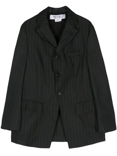 Comme Des Garçons Fringed Single-breasted Jacket In Black
