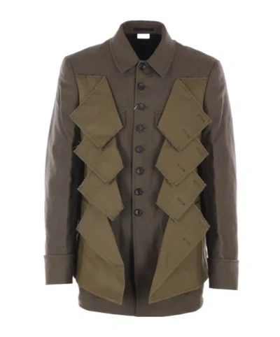Comme Des Garçons Single-breasted Jacket In Brown