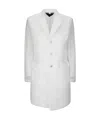 Comme Des Garçons White Single-breasted Coat In White
