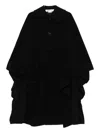 Comme Des Garçons Single-breasted Oversized Coat In Black