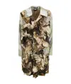 Comme Des Garçons Single-breasted Ruched Coat In Nude