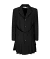 Comme Des Garçons Single Breasted Skirt Jacket In Black