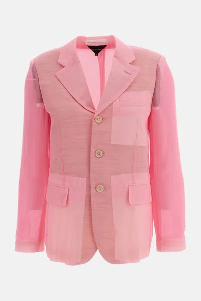 Comme Des Garçons Single-breast Blazer In Pink