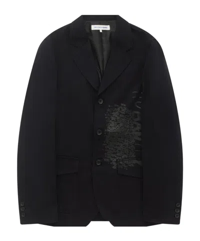 Comme Des Garçons Single-breasted Coat In Black