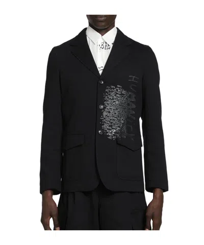 Comme Des Garçons Single-breasted Coat In Black