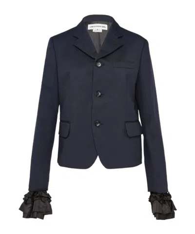 Comme Des Garçons Single-breasted Jacket In Blue