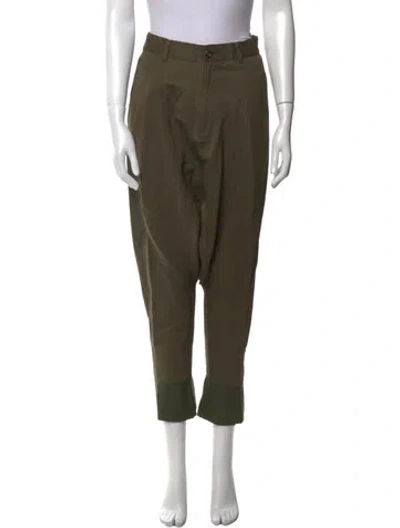 Pre-owned Comme Des Garçons Skinny Leg Pants In Green
