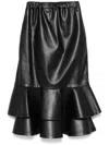 COMME DES GARÇONS COMME DES GARÇONS SKIRT IN BLACK FAUX LEATHER