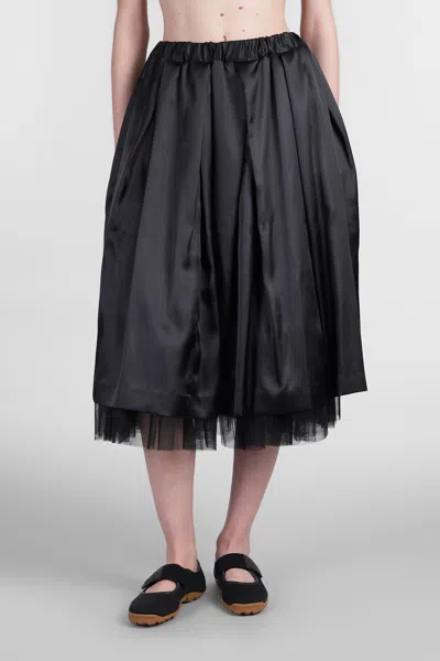 COMME DES GARÇONS SKIRT IN BLACK POLYESTER