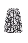Comme Des Garçons Floral-print Pleated Skirt