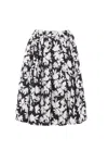 Comme Des Garçons Floral-print Pleated Skirt