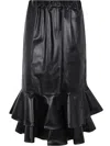 Comme Des Garçons Ruffled Mid-length Skirt In Black