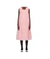 Comme Des Garçons Pink Sleeveless Faux-fur Midi Dress In Pink