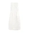Comme Des Garçons White Tulle Flower Tape Embroidery Midi Dress In White