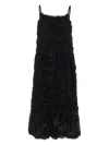 Comme Des Garçons Woman Midi Dress Black Size S Polyester
