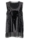 Comme Des Garçons Black Sequin Top In Black