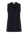 Comme Des Garçons Comme Des Garcons Logo Jersey Tank Top In Black