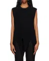 Comme Des Garçons Sleeveless Vest With Round Neck In Black