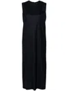 Comme Des Garçons Sleeveless Wool-blend Midi Dress In Blue
