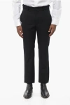 Comme Des Garçons Slim Fit Wool Pants With Belt Loops