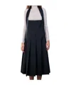 Comme Des Garçons Pleated Midi Dress In Black