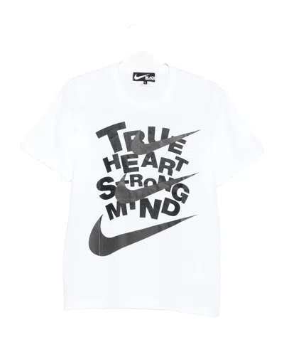 Comme Des Garçons Slogan-print T-shirt In White