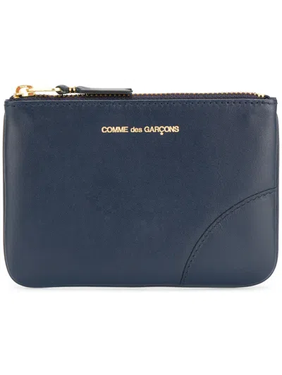 Comme Des Garçons Small Classic Wallet In Blue