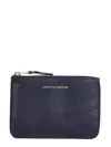 Comme Des Garçons Small Clutch With Zipper In Navy
