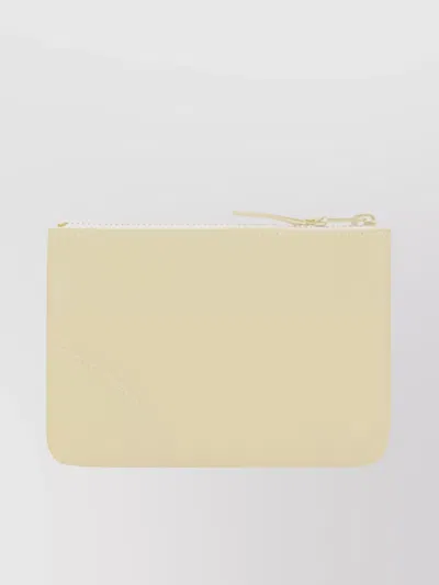 Comme Des Garçons Small Leather Coin Purse In Neutral