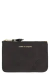 Comme Des Garçons Small Leather Flat Pouch In Black