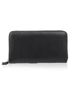 Comme Des Garçons Logo Zipper Wallet In Black