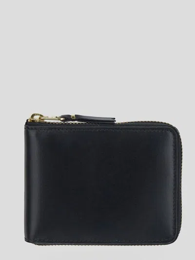 Comme Des Garçons Compact Smooth Leather Wallet Dimensions In Black