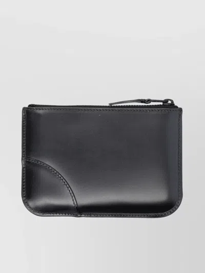 Comme Des Garçons Small Leather Pouch Compact Design In Gray