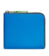 Comme Des Garçons Small Leather Super Fluo Wallet In Blue