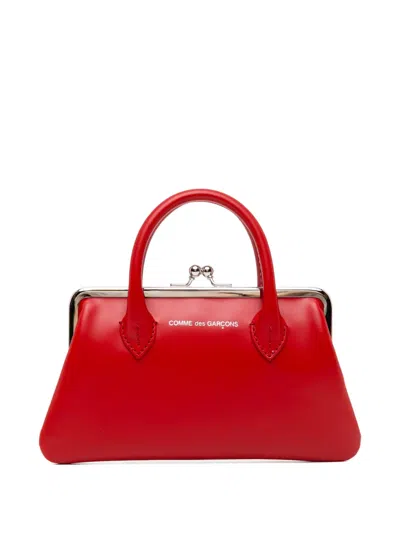 Comme Des Garçons Small Logo-print Wallet In Red