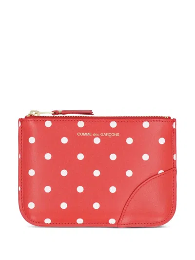 Comme Des Garçons Kleine Clutch Mit Polka Dots In Rot